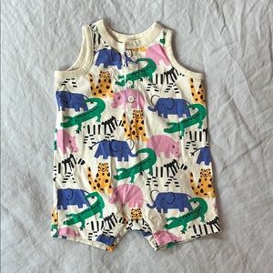 Colorful Animal Print Baby Romper